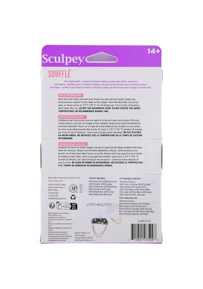 Polyform Sculpey Sufle Polimer Fırın-bake Clay, 12 Renk Seti, Toksik Olmaz, 12 Oz., Takı Yapımı, Tatil, Dıy, Karı Diğer