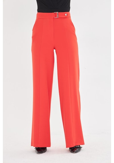 Lovelf Toka Detay Bol Paça Pantolon Oranj Oranj
