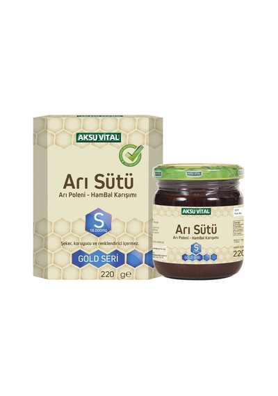 Aksu Vital Arı Sütü Bal Polen (S) 18.000 MG Yetişkin