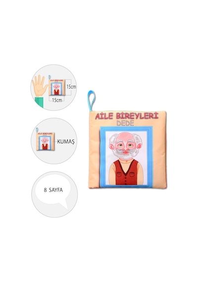 Tox Aile Bireyleri Sessiz Kumaş Kitap T109 - Bez Kitap , Eğitici Oyuncak , Yumuşak Ve Hışırtılı