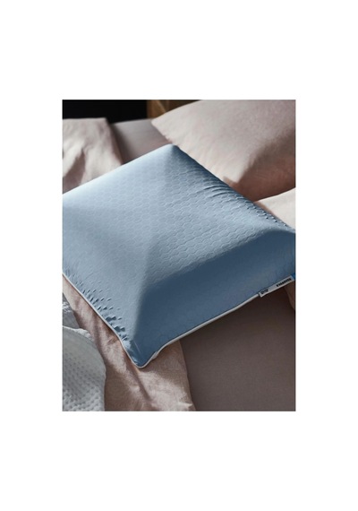 Ikea Kvarnven Ortopedik Yastık 42 X 54 X 13 Cm Beyaz Gök Mavisi Beyaz - Mavi