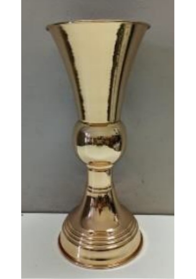 Vz-27 Parçalı Model Gold Vazo 40 Cm Boy 20 Cm Çap Dekoratif Modern Şık Salon Vazo Altın