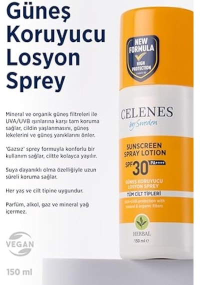 Herbal Güneş Koruyucu Losyon Spray Spf30 150ml