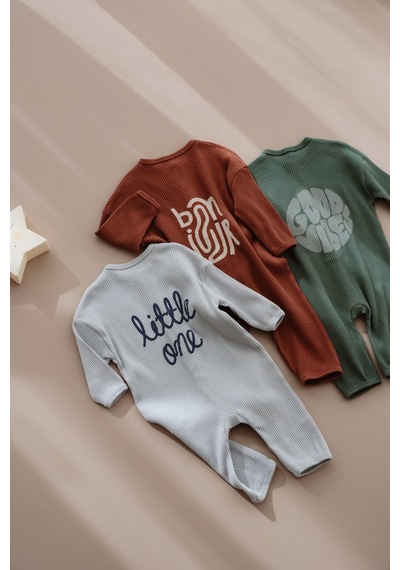 Oh La La Koala Little Chill Serisi 3'lü Baskılı Tulum Set Çok Renkli