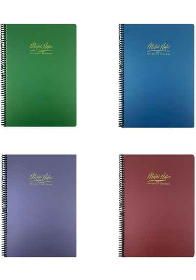 Gıpta Metal Notes A4 Spiralli Defter Pp Kapak 100 Yaprak Kareli 4 Adet