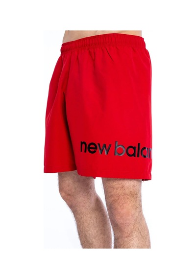 New Balance Baskılı Erkek Kırmızı Deniz Şortu Mns1324-red