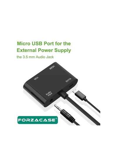 4in1 Hdmı To Vga Adaptör Type C Aux Çevirivi Adaptör - Fc504