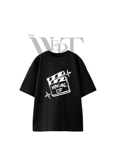 Thewert Making Of Tasarım Baskılı Ünisex Siyah Oversize T-shirt