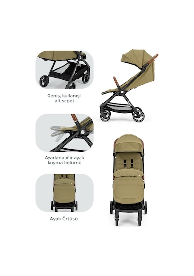 Kanz Instreet Autofold Katlanabilir Kabin Boy Travel Sistem Bebek Arabası