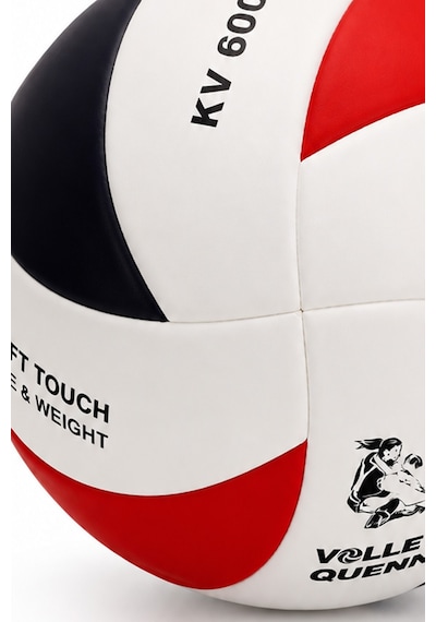 Voleybol Topu Swirl Soft Touch Yapıştırma Yumuşak Yüzey 8 Panel 5 Numara Kırmızı Beyaz Kv600