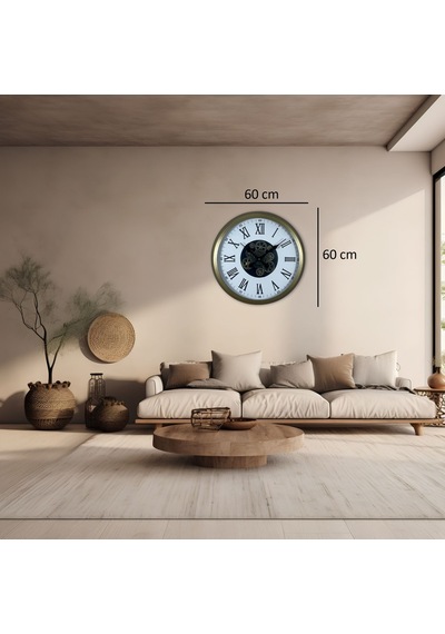 Roma Elegance Eskitme 60 Cm Çarklı Duvar Saati Diğer