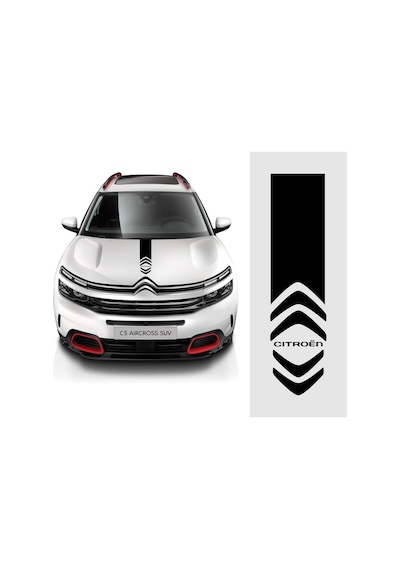 Citroen Sport İçin Uyumlu Aksesuar Kaput Şerit Oto Sticker 60 15 Cm