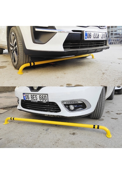 Araç Stoperi İmalatı Otopark Stoperi Park Stoperi Lastik Sonlandırma 180 Cm Ø48mm 3mm Siyah 5 Adet