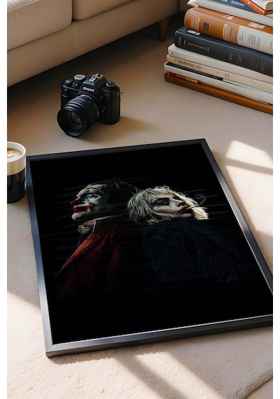Joker Harley Quinn Portre Çerçeveli Tablo - Estetik Poster