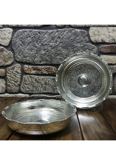 Kalaylı Bakır Hamam Tası 18 CM