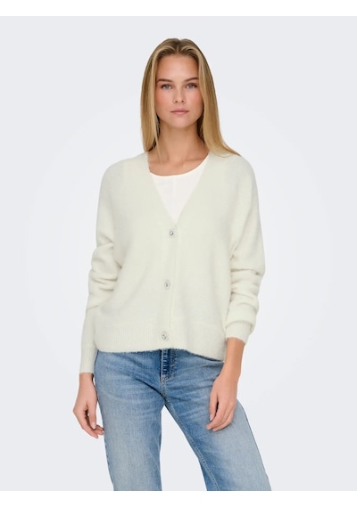 Only Onlella Piumo Ls Cardigan Knt Kadın Ceket 15259564 Ekru