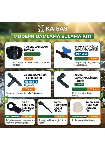 16 Lık Damlama Boru Seti 1 Set
