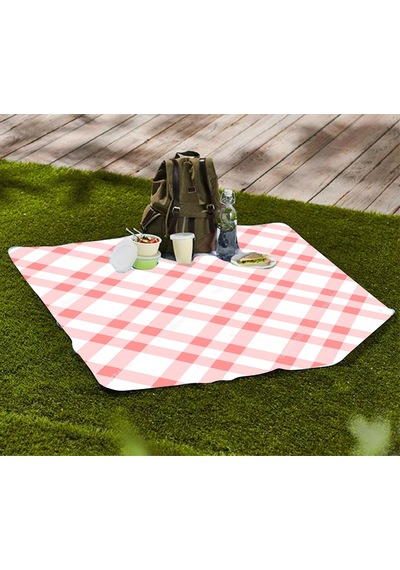 Outdress Suya Dayanıklı Çok Amaçlı Piknik Örtüsü 150 X 150 Cm Kır Açık Pembe