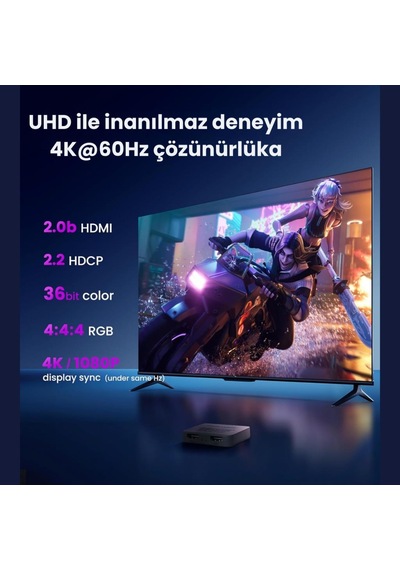 Coofbe Hdmı Dagitici 4k 60hz Çift Yönlü Hdmı Çogalticı 2in1 Çift Yönlü Hdmı Switch Adaptörü