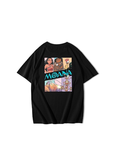 Brz Collection Unisex Oversize Moana T-shirt Siyah
