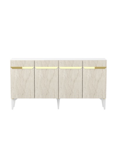 Ka1544btg Duma Konsol Beyaz-traverten-gold 150cm Beyaz - Traverten - Gold Ka1544btg Duma Konsol Beyaz-traverten-gold 150cm Beyaz - Traverten - Gold