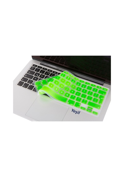 Apple Uyumlu MacBook Klavye Koruyucu Air Pro Uk-eu İngilizce Eski Usb'li Model 2008/2017 İle Yeşil