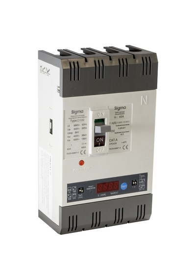 Sigma 4d250125 4x125a Kaçak Akımlı Kompakt Şalter 36ka 125a Ykş