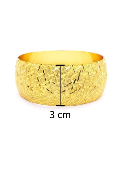 Ferizz Altın Kaplama Cam Kırığı Model Bilezik 3 Cm Blz-3079 001