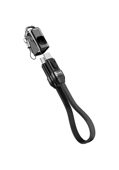S-link Armor Cc-020 60w 20 Cm Type-c To Type-c Pd Örgülü Metal Başlıklı Siyah Hızlı Şarj Kablosu