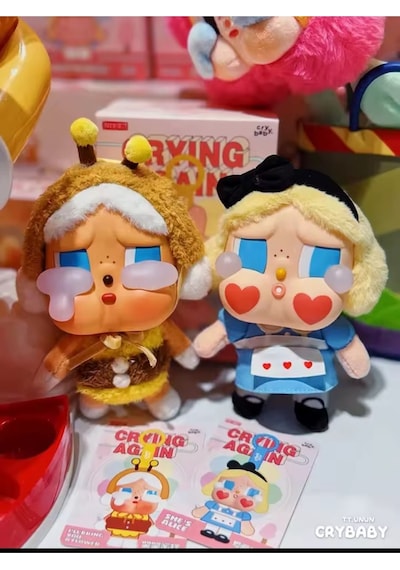Crybaby Pop Mart Kapalı Sürpriz Pack Kutu Chery Baby Bebek Crying Serisi Bebek Figür Kutulu