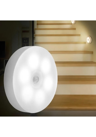 Mucit Home Hareket Sensörlü Usb Şarjlı Led Işık Lamba-oda, Mutfak, Salon Ve Merdiven Işıklandırma Renkli