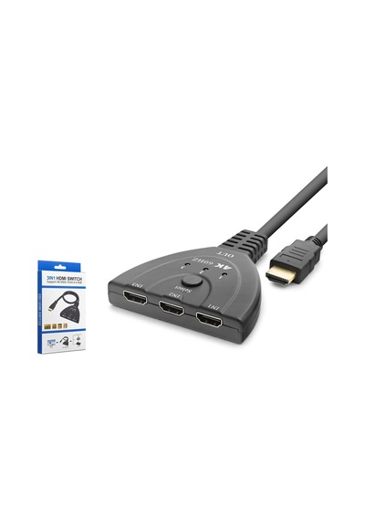 Hadron Hdx7870 Hdmı Switch 4k 60 Hz Hdr Kablolu 3 Giriş 1 Çıkış Siyah