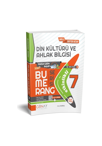 Günay 7. Sınıf Bumerang Din Kültürü Ve Ahlak Bilgisi Etkinlikli Akıllı Defter Kitap