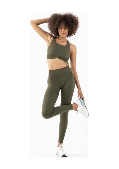 Maraton Active Slimfit Kadın Atlet Yaka Kolsuz Koşu Haki Bra 813090-haki Haki