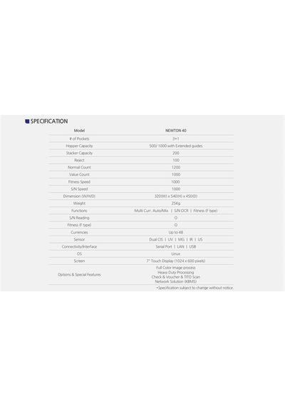 Kisan Hemes Newton 40 3+1 Para Sayma Makinesi