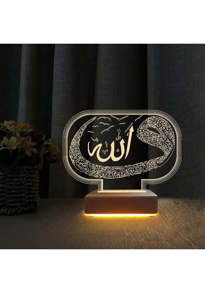 3D Gece Lambası Vav Tasarım Anneler Günü Hediyesi Gece Lambası