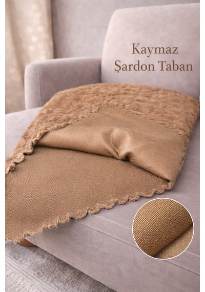 Tavşan Tüyü İthal Bubble Ultra Yumuşak Kaymaz Yıkanabilir Koltuk/çekyat Örtüsü 170x210 Büyük Ebat Krem