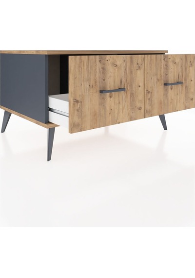 Kronos Şifonyer 2 Çekmeceli 88x59x48 Antrasit-çam Çam