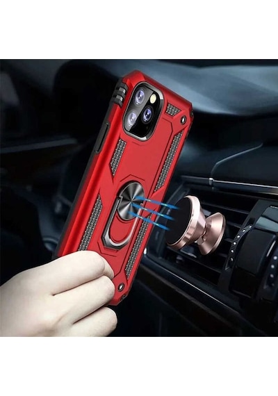 Apple Uyumlu iPhone 11 Pro Max Yüzüklü Standli Vega Kilif Ekran Koruyucu 510330937