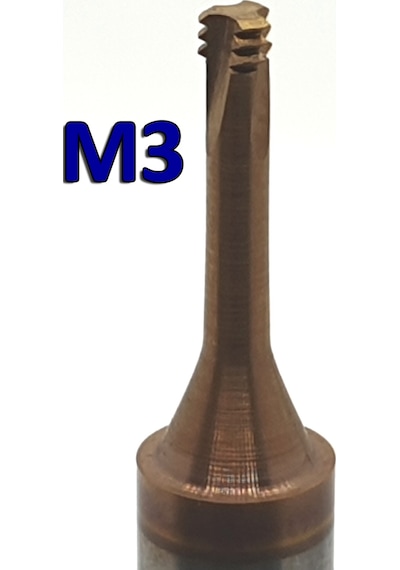 M3 KARBÜR DİŞ FREZESİ THREADMİLL CNC KILAVUZ CEKME 60HRC