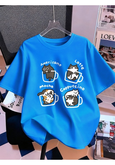 Noıssey Urban Pop Graphic Kadın Tişört Koleksiyonukod 5128 Bebe Mavi