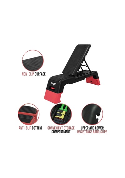Çok Fonksiyonlu Aerobik Platform - Çok Yönlü Fitness İstasyonu, Ağırlık Tezgahı, Aerobik Stepper, Kardiyo Egzer