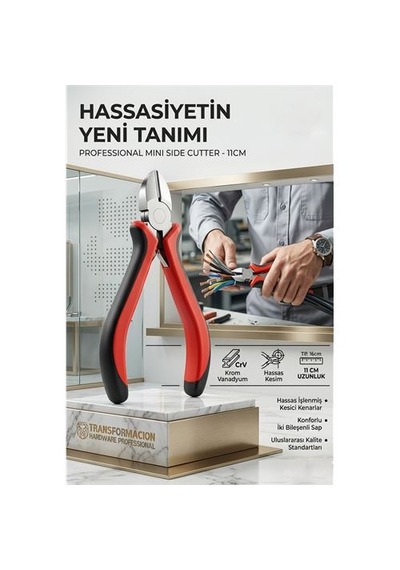 Zenvac Profesyonel Krom Vanadyum Mini Yan Keski 11cm Hassas Kesim Gücü 426977 Zenvac29