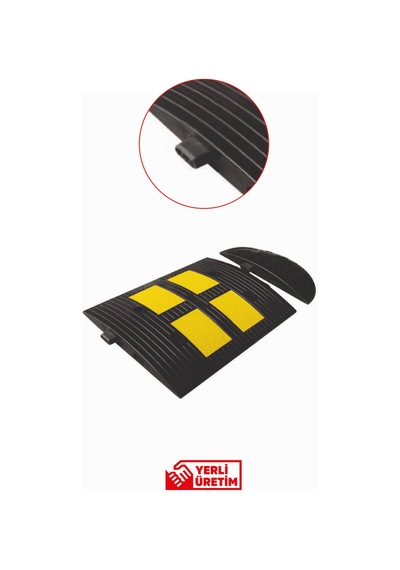 12110 Yk Kauçuk Şaseli Yol Kasisi + Kapak Reflektörlü Kapaklı Hız Kesici