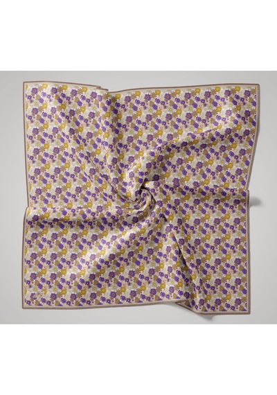 Silk Home Soft Eşarp 73092-26 Taş, Gri, Mavi, Yanık Sarı, Pudra
