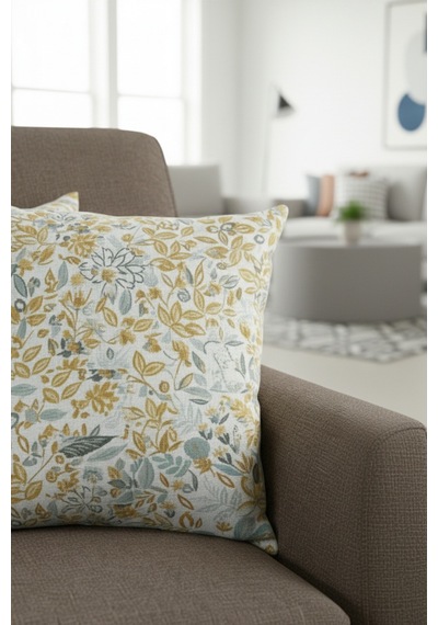 Chevron Bohem Dekoratif Punch Yastık Kırlent Kılıfı 2 Adet 45x45 İlkbahar Rüyası Sarı 45 x 45