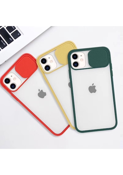 Teknomoda Apple Uyumlu iPhone 11 Pro Kamera Korumali Sürgülü Silikon Kilif Mat Seffaf 450155897