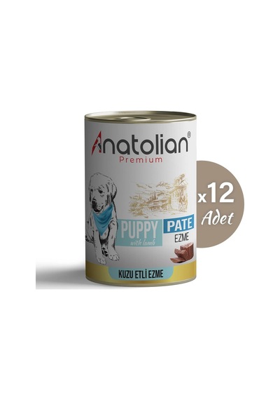Anatolian Premium Kuzulu Ezme Yavru Köpek Konservesi 400 gr x 12 Adet