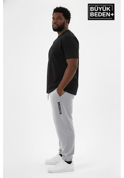 Süperlife Erkek Büyük Beden Brooklyn Baskılı Paça Lastikli Jogger İnce Eşofman Altı Spr26bea951-2 Gri Melanj Süperlife Erkek Büyük Beden Brooklyn Baskılı Paça Lastikli Jogger İnce Eşofman Altı Spr26bea951-2 Gri Melanj