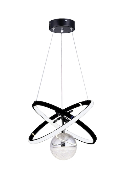 Modern Carla Tek Top Led Sarkıt Avıze,siyah ,3 Renk Ayarlanabilir Led Avize.antre